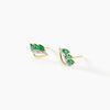 Histoire d'Or Boucles D'oreilles Puces Or Jaune Sheelagh Emeraudes Diamants
