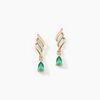 Histoire d'Or Boucles D'oreilles Pendantes Or Jaune Patrocle Emeraude Et Diamants