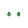 Histoire d'Or Boucles D'oreilles Puces Or Jaune Pluie D'Eclat Emeraude