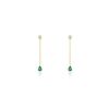 Histoire d'Or Boucles D'oreilles Pendantes Gracilia Or Jaune Emeraude Diamant