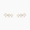 Histoire d'Or Boucles D'oreilles Puces Tryphena Or Jaune Diamant Synth&eacute;tique