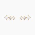 Boucles d'oreille sur Grenoble : Histoire d'Or Boucles D'oreilles Puces Tryphena Or Jaune Diamant Synth&eacute;tique