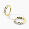Histoire d'Or Cr&eacute;oles Kean Or Jaune Diamant Synth&eacute;tique