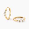 Histoire d'Or Cr&eacute;oles Kaelee Or Jaune Diamant Synth&eacute;tique