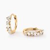 Histoire d'Or Cr&eacute;oles Gemariah Or Jaune Diamant Synth&eacute;tique