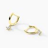Histoire d'Or Cr&eacute;oles Claud Or Jaune Diamant Synth&eacute;tique