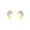 Histoire d'Or Boucles D'oreilles Puces Edmee Dauphin Or Jaune Strass