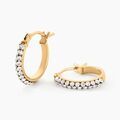 Boucles d'oreille sur Grenoble : Histoire d'Or Cr&eacute;oles Sandrine Or Jaune Strass