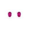Histoire d'Or Boucles D'oreilles Puces Ovale Or Jaune Rubis