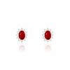 Histoire d'Or Boucles D'oreilles Or Jaune Rubis Diamants
