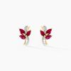 Histoire d'Or Boucles D'oreilles Puces Angie Or Jaune Rubis Diamant