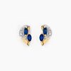Histoire d'Or Boucles D'oreilles Puces Sakina Or Jaune Saphir Et Diamant Et Divers