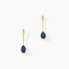 Histoire d'Or Boucles D'oreilles Pendantes Pluie D'Eclat Or Jaune Saphir
