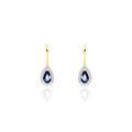 Boucles d'oreille sur Grenoble : Histoire d'Or Boucles D'oreilles Pendantes Doorsie Or Jaune Saphir Et Diamant