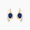Histoire d'Or Bijoux D'oreilles Emotion Or Jaune Saphir Diamant