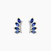 Histoire d'Or Boucles D'oreilles Puces Navette Or Jaune Saphir Diamant