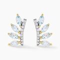 Boucles d'oreille sur Grenoble : Histoire d'Or Boucles D'oreilles Puces Tiara Or Jaune Topaze Oxyde De Zirconium