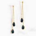 Boucles d'oreille sur Grenoble : Histoire d'Or Boucles D'oreilles Pendantes Or Jaune Carlyn Topaze