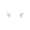 Histoire d'Or Boucles D'oreilles Puces Vrille Ovale Or Jaune Topaze