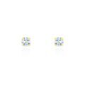 Boucles d'oreille sur Grenoble : Histoire d'Or Boucles D'oreilles Puces Carin Serti Griffe 2 Or Jaune Oxyde