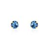 Histoire d'Or Boucles D'oreilles Puces Carin Serti Griffe 3 Or Jaune Oxyde