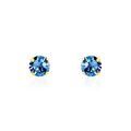 Boucles d'oreille sur Grenoble : Histoire d'Or Boucles D'oreilles Puces Carin Serti Griffe 3 Or Jaune Oxyde