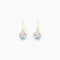 Boucles d'oreille sur Grenoble : Histoire d'Or Boucles D'oreilles Pendantes Rosaline Or Jaune Topaze Et Oxyde