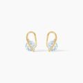 Boucles d'oreille sur Grenoble : Histoire d'Or Boucles D'oreilles Puces Or Jaune Berecyntia Topaze