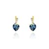 Histoire d'Or Boucles D'oreilles Puces Or Jaune Clothilde Topaze Et Oxydes