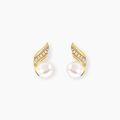 Histoire d'Or Boucles D'oreilles Puces Antoinette Or Jaune Perle De Culture