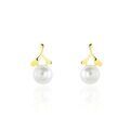 Boucles d'oreille sur Grenoble : Histoire d'Or Boucles D'oreilles Pendantes Campanule Or Jaune Perle De Culture
