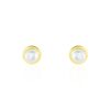 Histoire d'Or Boucles D'oreilles Puces Siera Diamante Or Jaune Perle De Culture