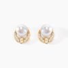 Histoire d'Or Boucles D'oreilles Puces Aloys Or Jaune Perle De Culture