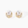Boucles d'oreille sur Grenoble : Histoire d'Or Boucles D'oreilles Puces Aloys Or Jaune Perle De Culture