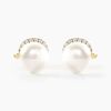 Histoire d'Or Boucles D'oreilles Puces Lucinda Or Jaune Perle De Culture
