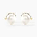 Boucles d'oreille sur Grenoble : Histoire d'Or Boucles D'oreilles Puces Lucinda Or Jaune Perle De Culture