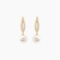 Boucles d'oreille sur Grenoble : Histoire d'Or Boucles D'oreilles Pendantes Tesnimae Or Jaune Oxyde Perle De Culture
