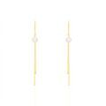 Histoire d'Or Boucles D'oreilles Pendantes Salman Or Jaune Perle De Culture