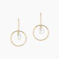 Histoire d'Or Boucles D'oreilles Pendantes Salvine Or Jaune Perle De Culture