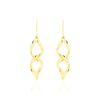 Histoire d'Or Boucles D'oreilles Pendantes Merone Vagues Or Jaune