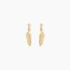 Histoire d'Or Boucles D'oreilles Pendantes Bartolomea Feuille Or Jaune