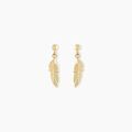 Histoire d'Or Boucles D'oreilles Pendantes Bartolomea Feuille Or Jaune