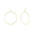 Boucles d'oreille sur Grenoble : Histoire d'Or Cr&eacute;oles Roseane Hexagone Or Jaune