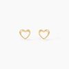 Histoire d'Or Boucles D'oreilles Puces Anne-maudae Coeurs Or Jaune