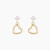 Histoire d'Or Boucles D'oreilles Pendantes Euria C?ur Or Jaune