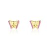 Histoire d'Or Boucles D'oreilles Puces Bartholom&eacute;e Papillon Or Jaune