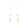 Histoire d'Or Boucles D'oreilles Pendantes Powoo Or Jaune Strass