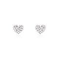 Histoire d'Or Boucles D'oreilles Puces Or Jaune Ianuaria Cristal