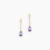 Histoire d'Or Boucles D'oreilles Pendantes Goutte Or Jaune Amethyste