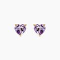 Histoire d'Or Boucles D'oreilles Puces Salona Or Jaune Amethyste